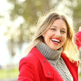 Woman smiling in Pensacola