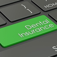 Dental insurance button on keyboard