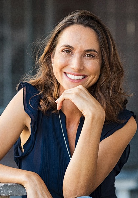 Portrait of middle-aged woman with a beautiful smile